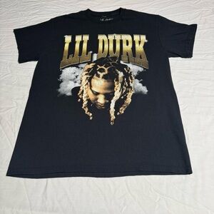 Lil Durk Black and Gold Graphic Tee